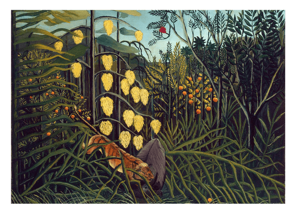 Henri Rousseau - Kampf zwischen Tiger und Büffel