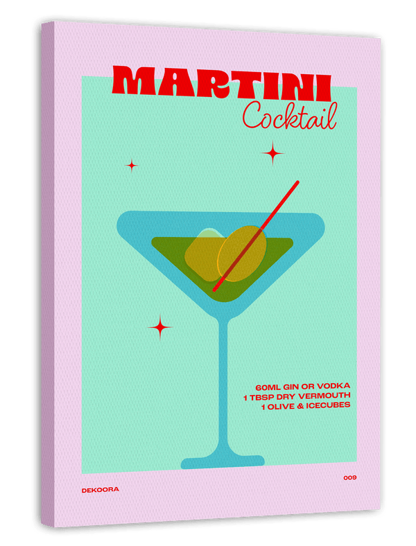 Martini Cocktail im Glas mit Rezept