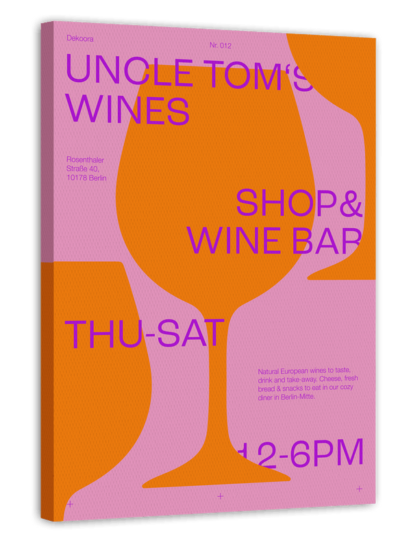 Weinglas in Orange - Uncle Tom's Wines Shop & Bar