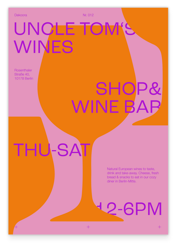 Weinglas in Orange - Uncle Tom's Wines Shop & Bar