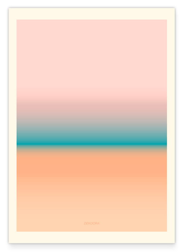 Abstraktes Farbspiel in Blush & Blau