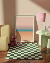 After Hover: Abstraktes Farbspiel in Blush & Blau