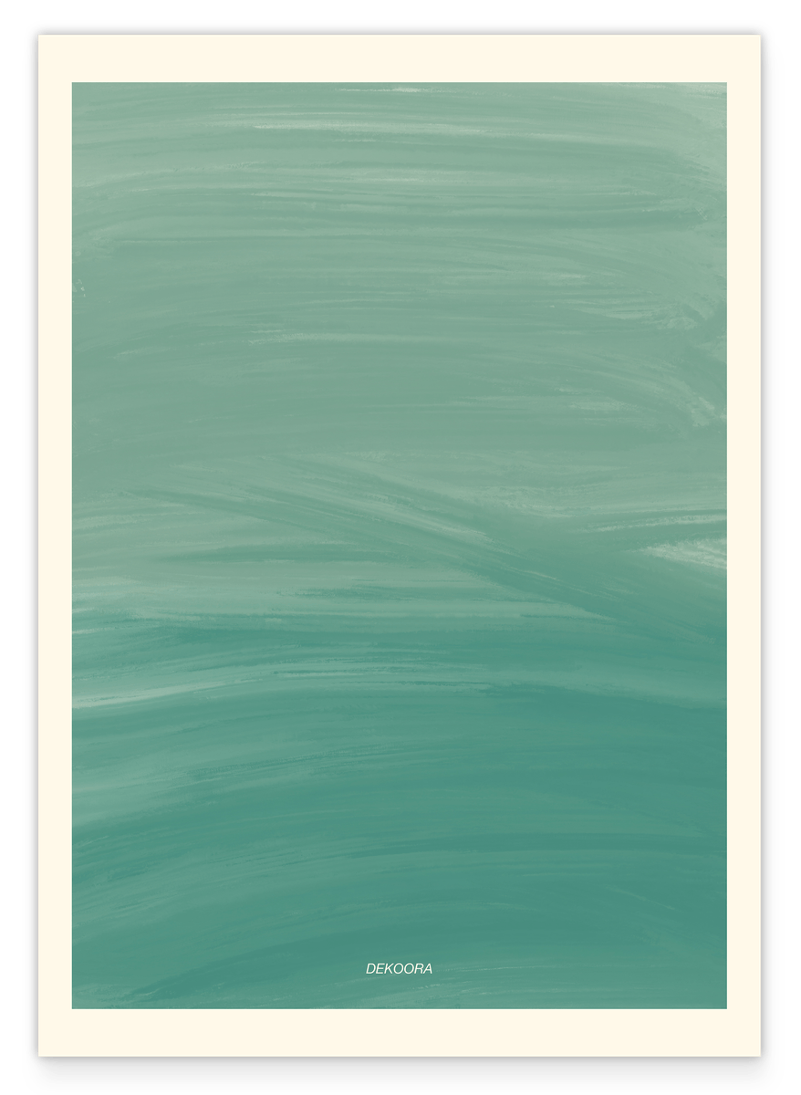 Brushstrokes with a green gradient