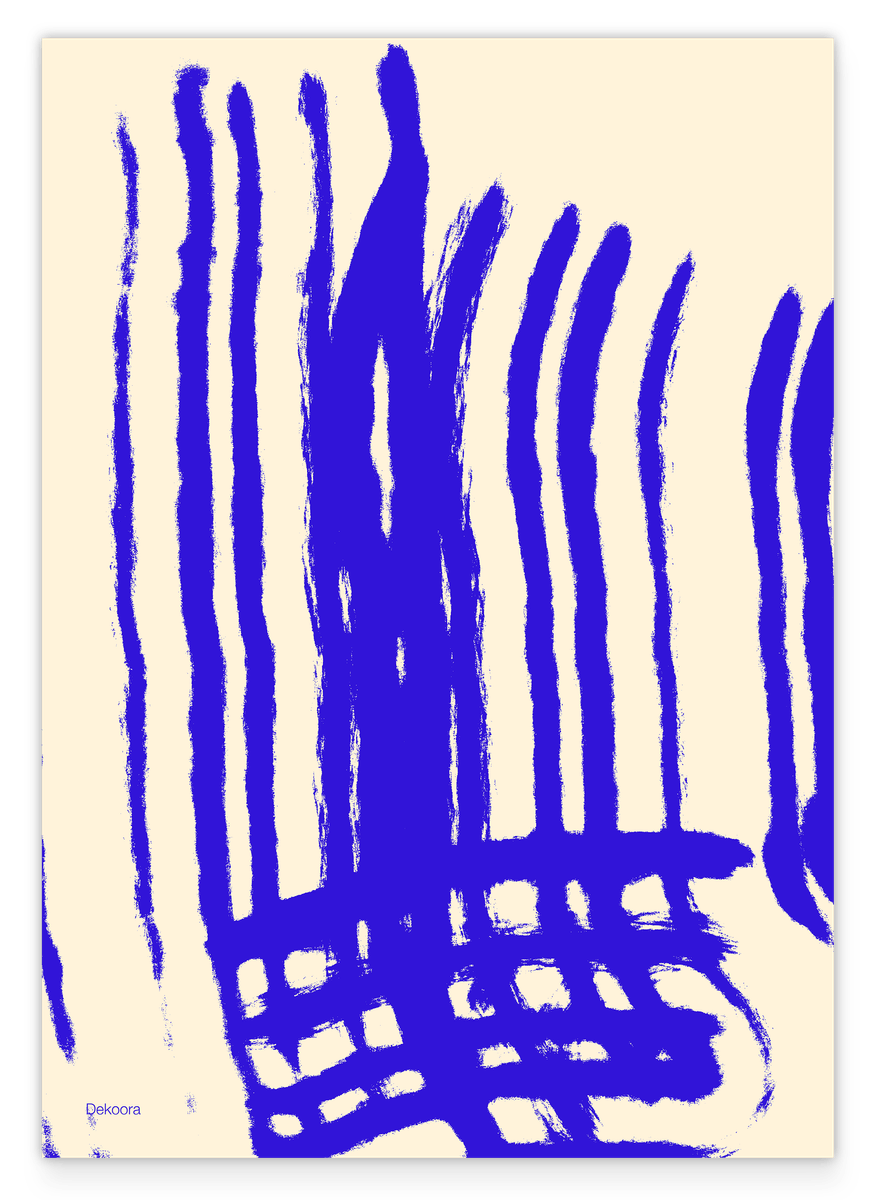 Blue Art No. 2 - Abstrakte Streifen