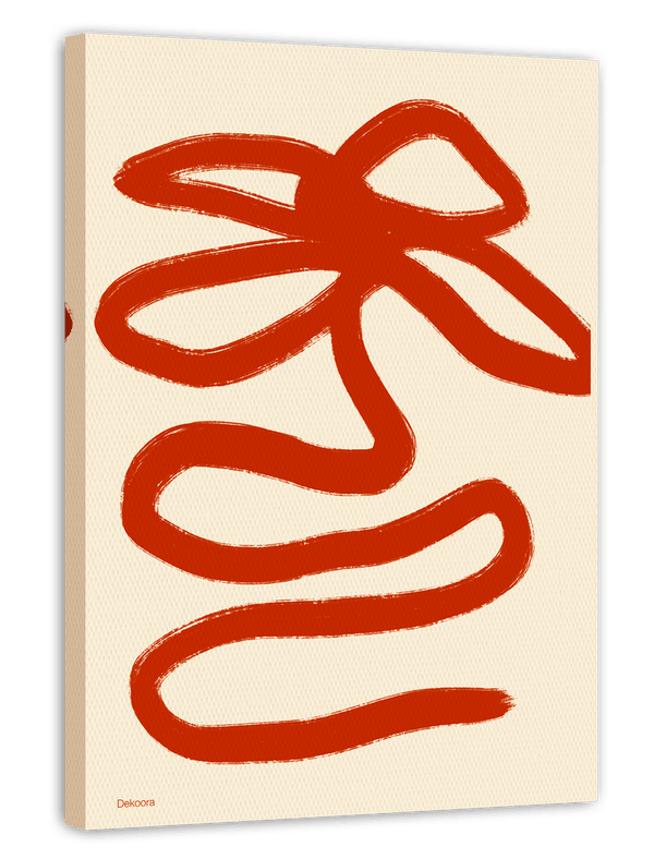 Red Flower Art I - Abstrakte Blumen-Illustration