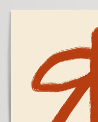 After Hover: Red Flower Art II - Abstract Flower Drawing