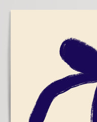 After Hover: Blue Flower Art III - Minimalist flower illustration