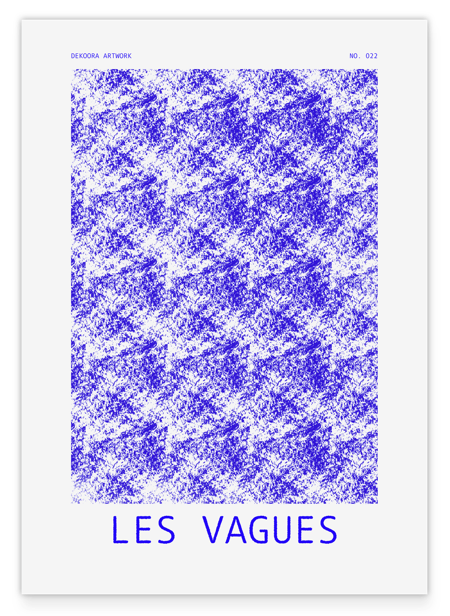 Les Vagues - Vagues abstraites en bleu