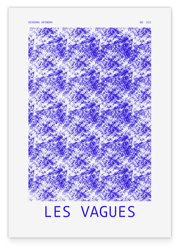 Les Vagues - Abstrakte Wellen in Blau