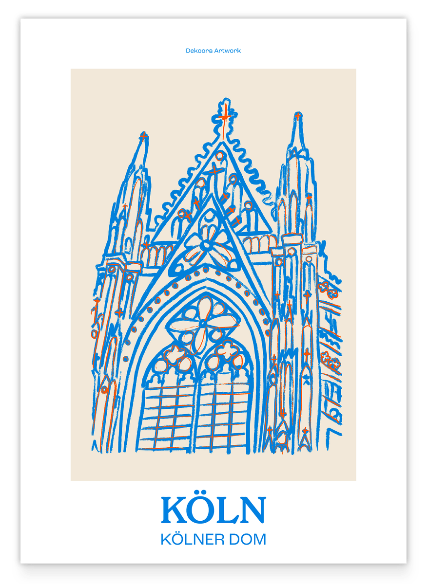 Kölner Dom Kunstdruck - Moderne Illustration