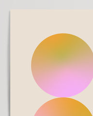 After Hover: Abstract circles with a yellow-pink gradient