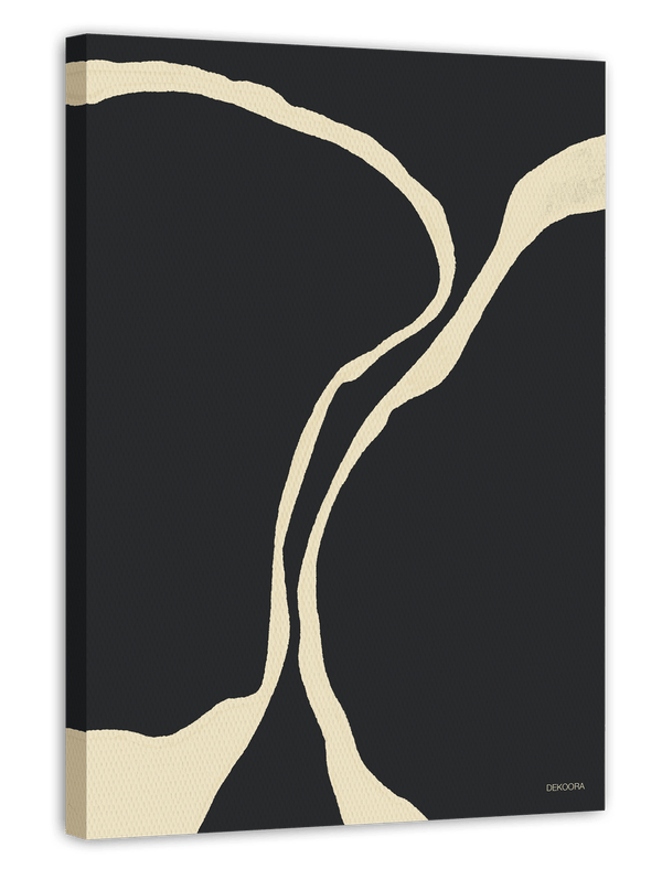 Two Curves: Organische Formen in Schwarz-Beige