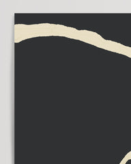 After Hover: Two Curves: Organic forms in black and beige