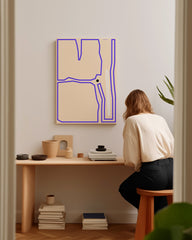 After Hover: Labyrinth - Abstrakte Illustration mit blauen Linien
