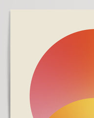 After Hover: Overlapse I - Abstract circles in yellow-orange