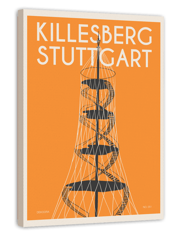 Stuttgart Killesberg - Illustration im Vintage Design