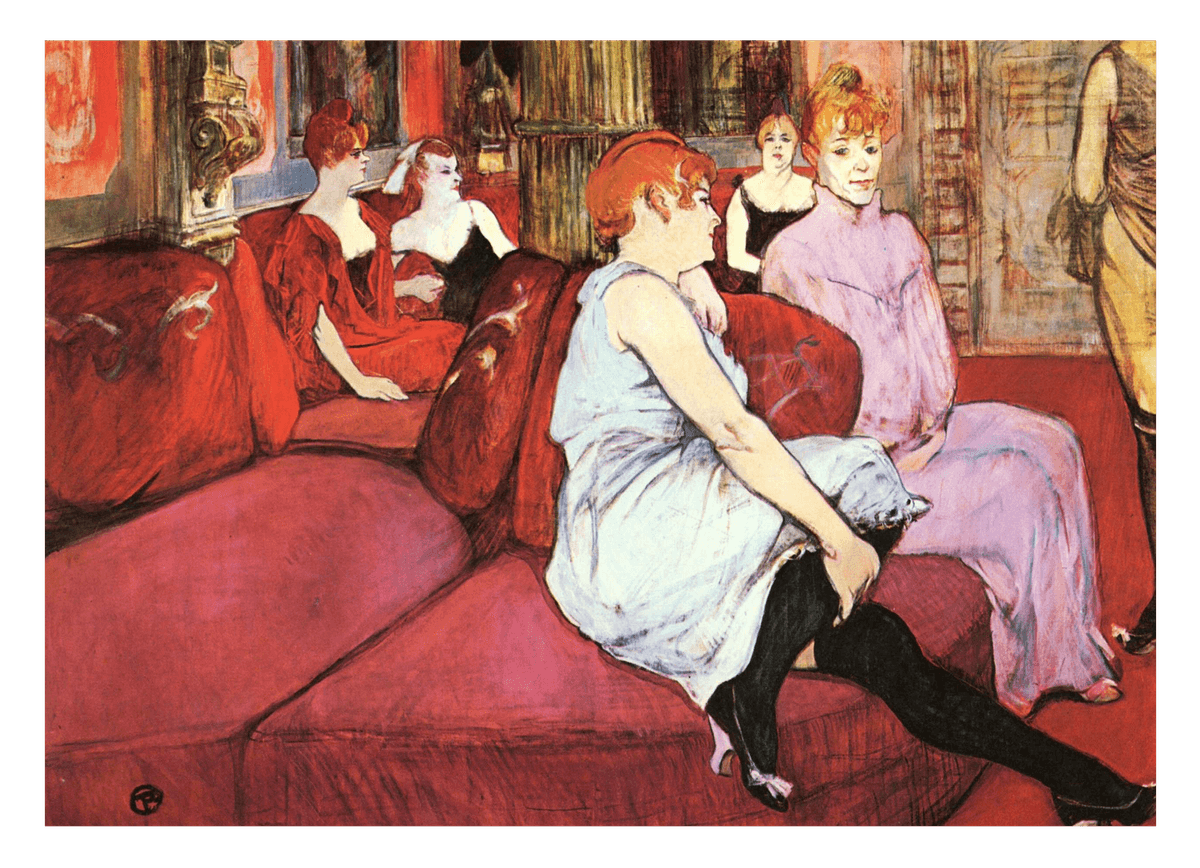 Henri de Toulouse-Lautrec - Der Salon in der Rue des Moulins