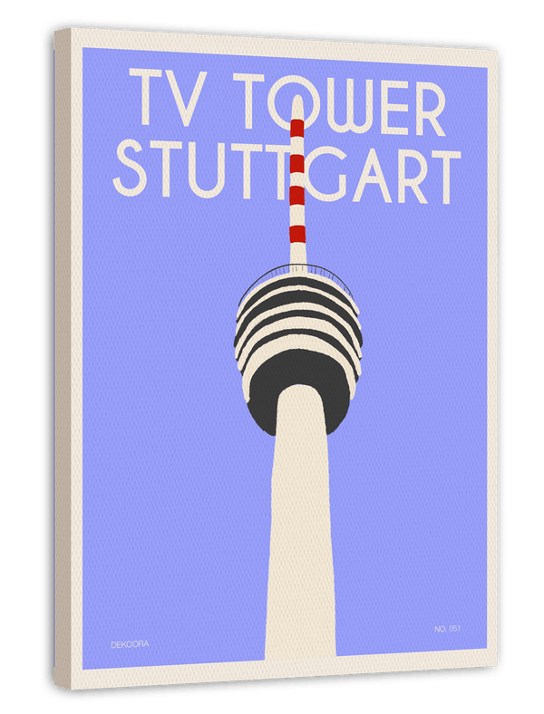 Stuttgart TV Tower: Abstrakte Illustration des Fernsehturms