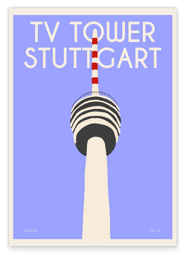 Stuttgart TV Tower: Abstrakte Illustration des Fernsehturms