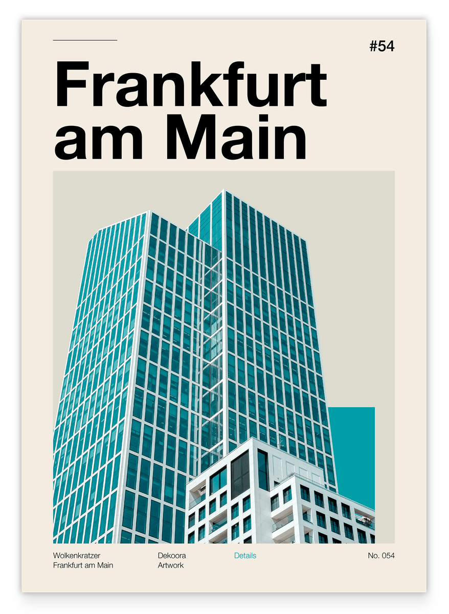 Frankfurt am Main mit Stadt-typischem Wolkenkratzer