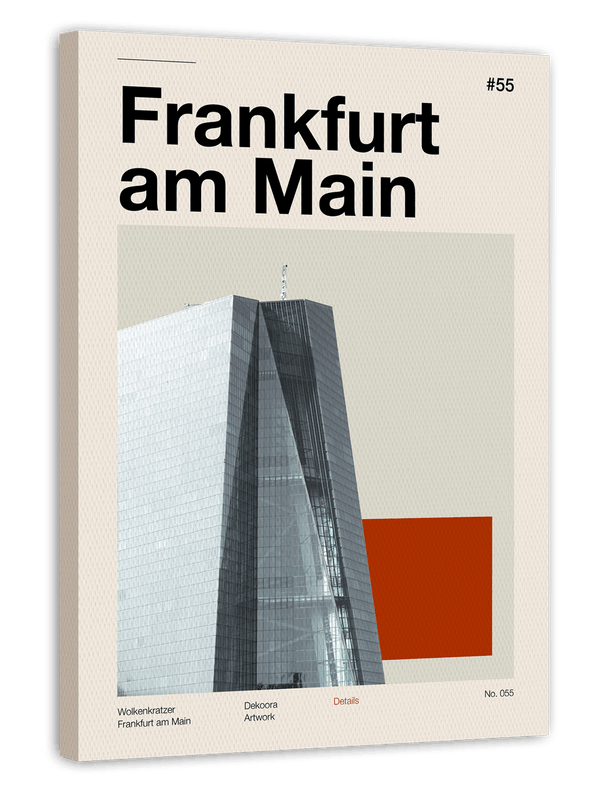 Frankfurt am Main - Vintage Fotografie von Wolkenkratzer