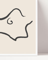 After Hover: Abstract Woman Silhouette "Line Art Love"