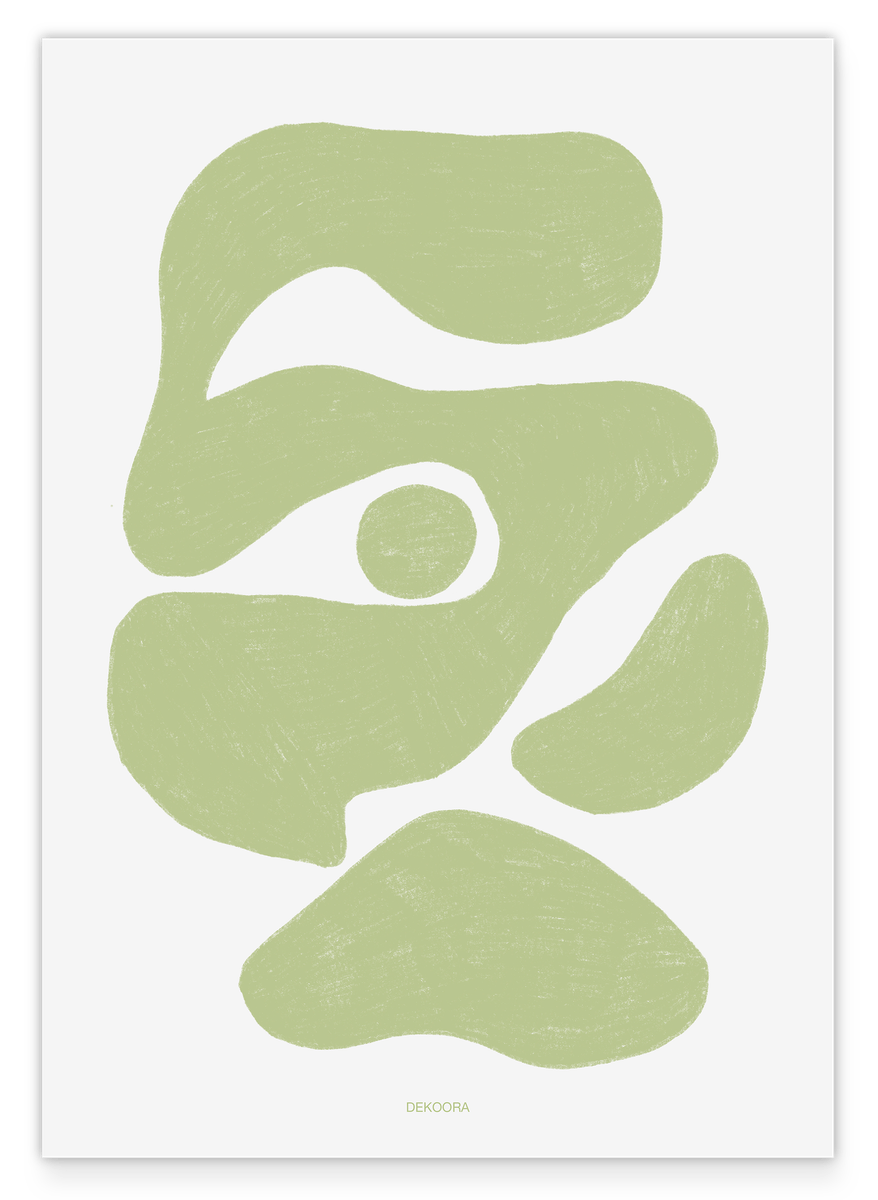 Relaxing Greenery - Organic shapes in light green