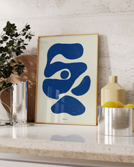 After Hover: Relaxing Blue - Organische Formen in Blau