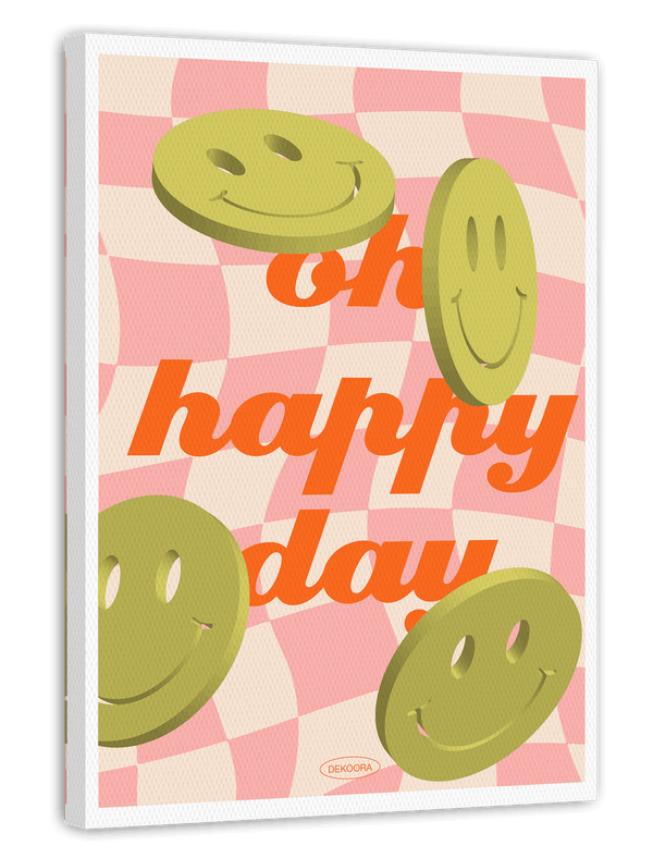 Oh happy day - Smileys mit Schachbrett-Muster
