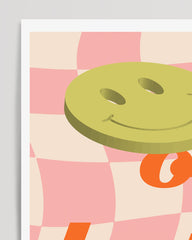 After Hover: Oh happy day - Smileys with a checkerboard pattern