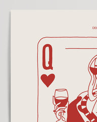 After Hover: Queen - Queen of Hearts with wine glass