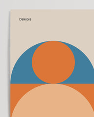 After Hover: Bauhaus Relics - Retro pattern in orange-blue