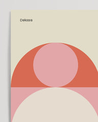 After Hover: Bauhaus Relics - Semicircles in red and pink