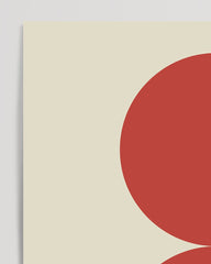 After Hover: Bauhaus-inspired patterns in red and orange