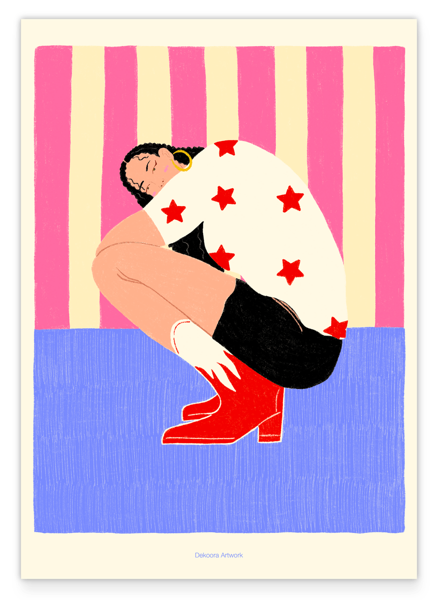 Stars and stripes - Outfit mit Cowgirl Stiefeln