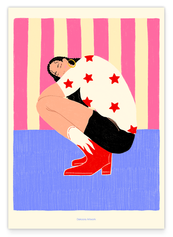 Stars and stripes - Outfit mit Cowgirl Stiefeln