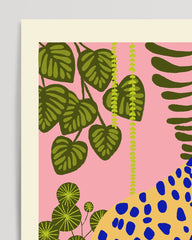 After Hover: Pink Jungle - Modern Jungle Illustration