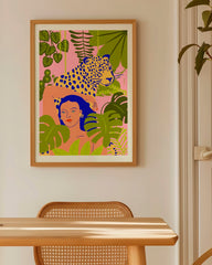 After Hover: Pink Jungle - Moderne Dschungel Illustration