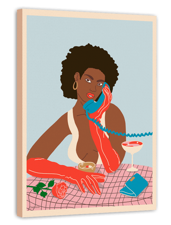 Woman on the Phone - Modern Pop Art