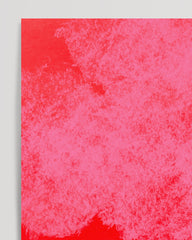 After Hover: Pink Clouds - Abstract brush art on red