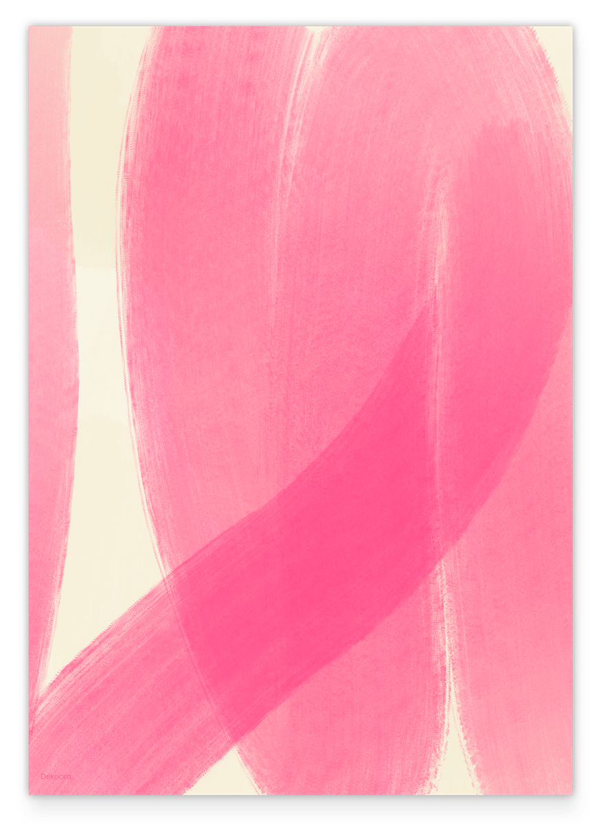 Minimalist Pink - Abstract Brushwork