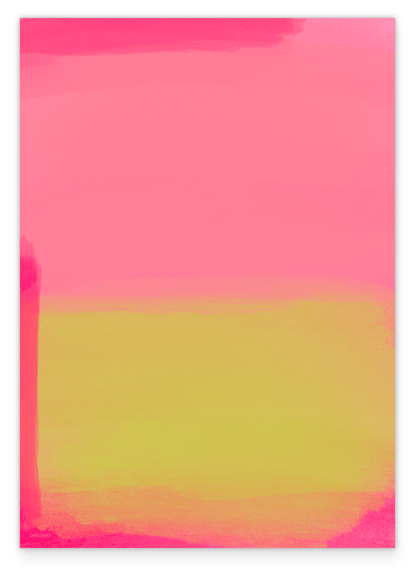 Gradient Art - Abstraktes Pink und Gelb