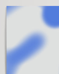 After Hover: Blurry Blue - Abstract Art Print