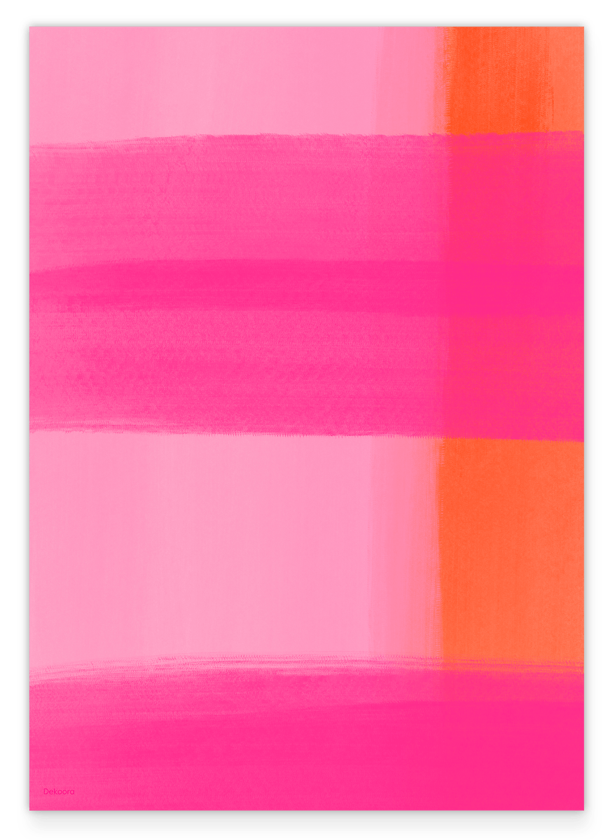 Art Match en rose et orange - Lignes abstraites