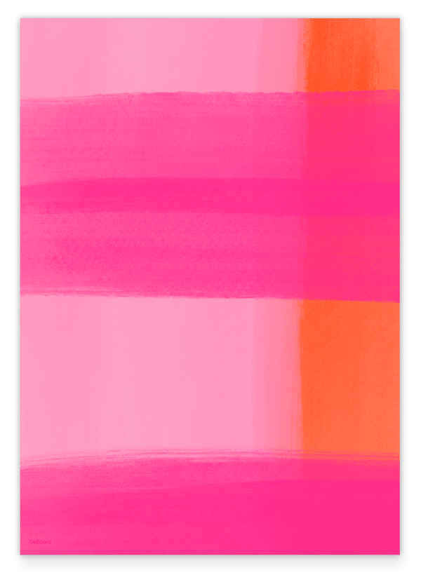 Art Match in Pink & Orange - Abstrakte Linien