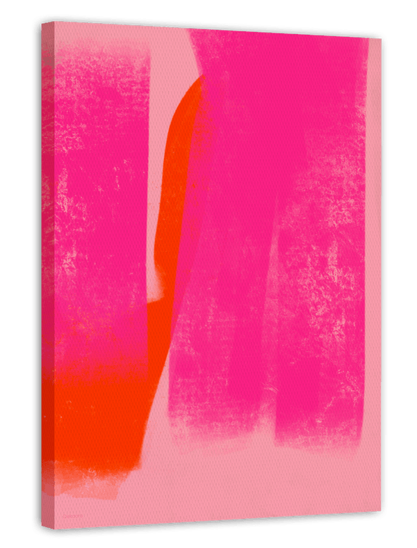 Abstraktes Color Blocking in Pink-Orange