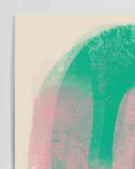 After Hover: Abstract arch - Green meets pink texture