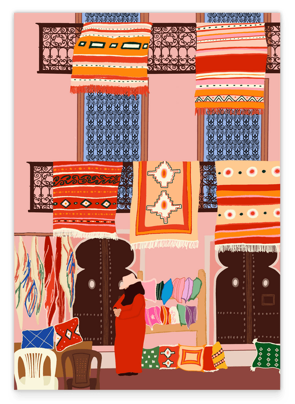 Orientalischer Markt - Boho Teppiche & bunte Terrassen