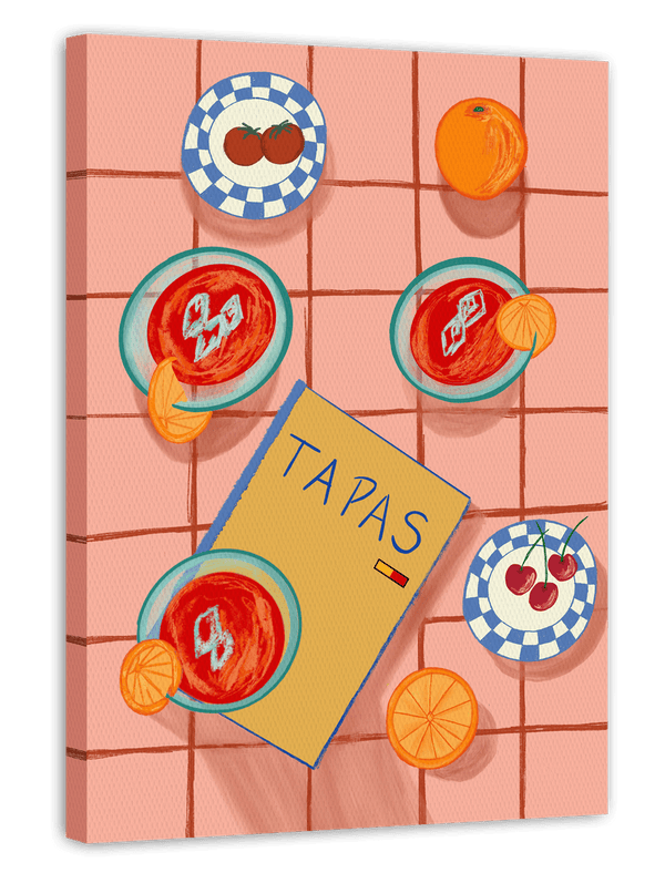 Tapas Tablesetting mit Obst und Drinks