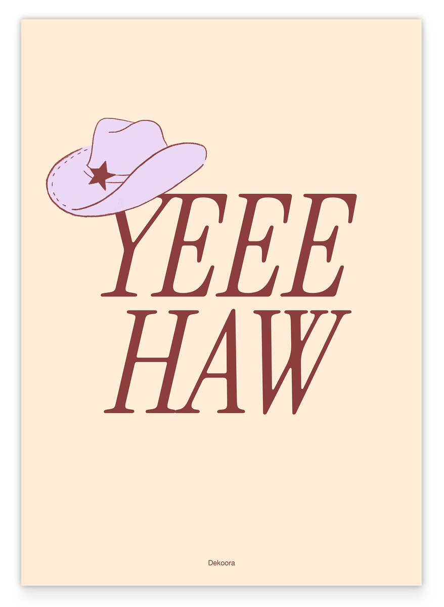 Yeeehaw - Western Spruch mit Hut